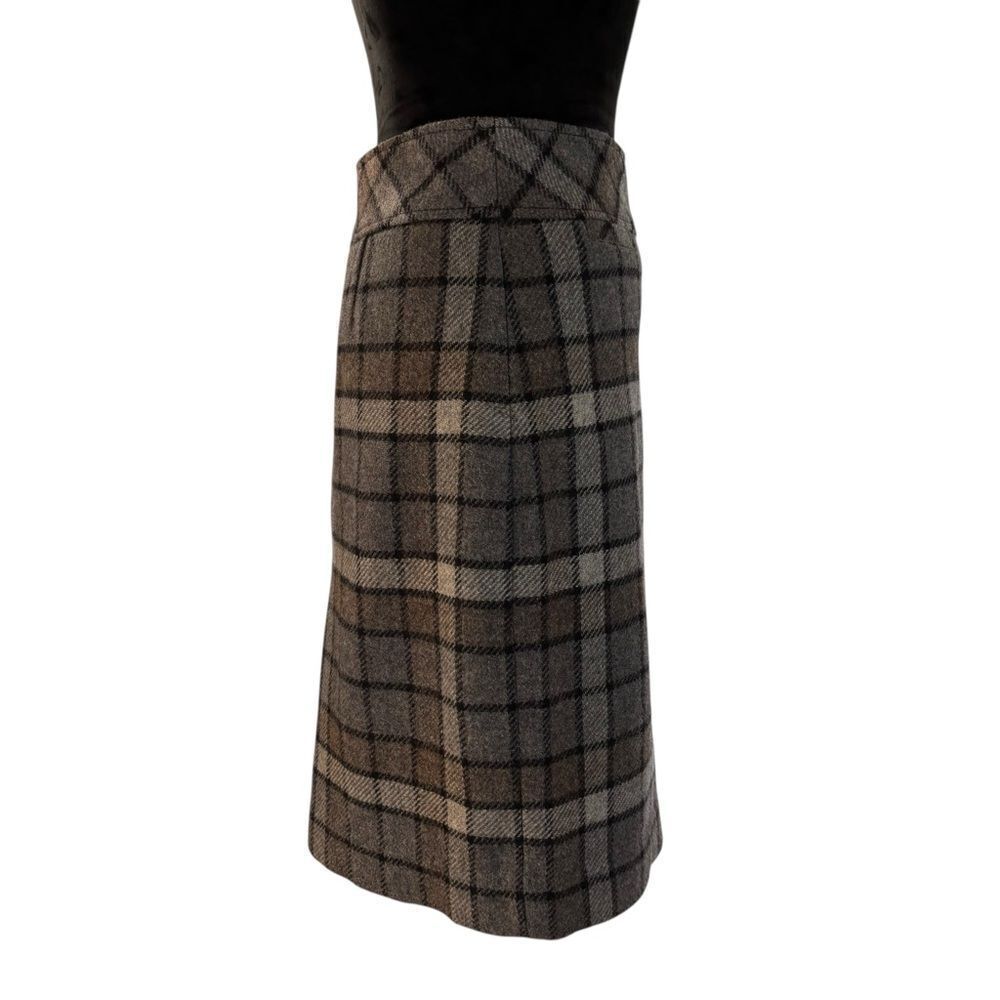 Vintage L.L.Bean Gray Plaid Skirt in Ladies Size 6R - Picture 2 of 7